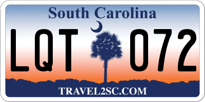 SC license plate LQT072