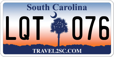 SC license plate LQT076
