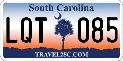 SC license plate LQT085