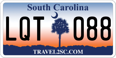 SC license plate LQT088