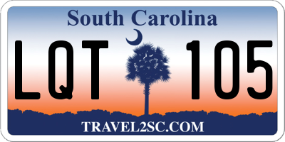 SC license plate LQT105