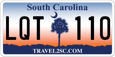 SC license plate LQT110