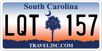 SC license plate LQT157