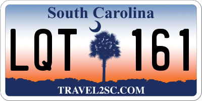 SC license plate LQT161