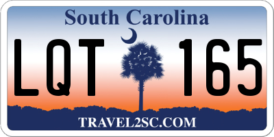 SC license plate LQT165