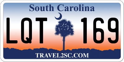 SC license plate LQT169