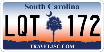 SC license plate LQT172
