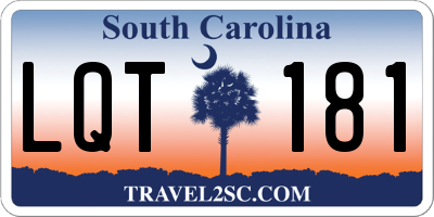 SC license plate LQT181