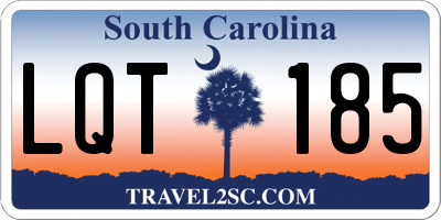 SC license plate LQT185