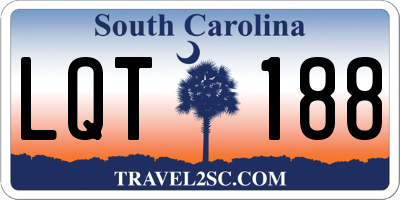 SC license plate LQT188