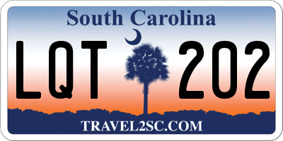 SC license plate LQT202