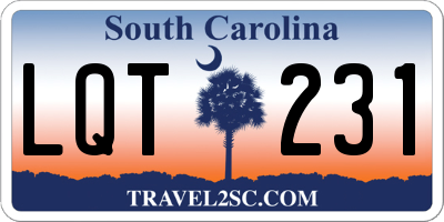 SC license plate LQT231