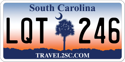 SC license plate LQT246