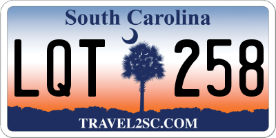 SC license plate LQT258
