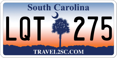 SC license plate LQT275