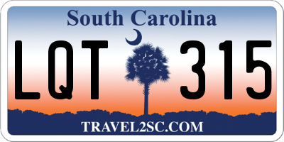 SC license plate LQT315