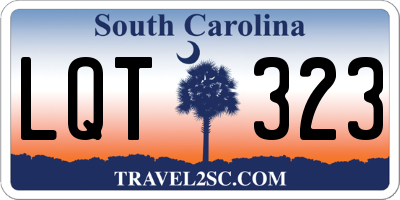 SC license plate LQT323