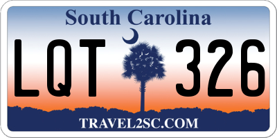SC license plate LQT326