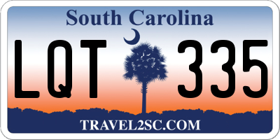 SC license plate LQT335