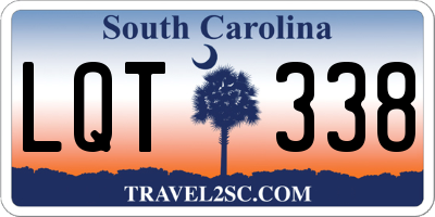SC license plate LQT338