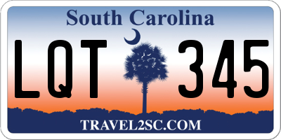 SC license plate LQT345
