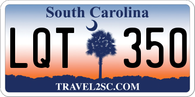 SC license plate LQT350