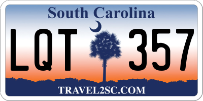 SC license plate LQT357