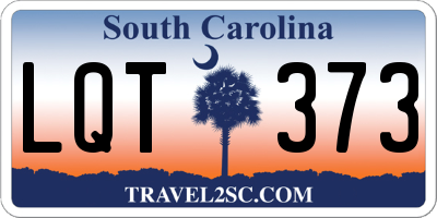 SC license plate LQT373