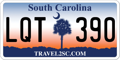 SC license plate LQT390