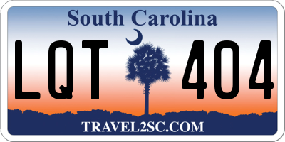 SC license plate LQT404