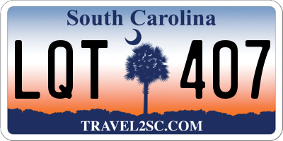 SC license plate LQT407