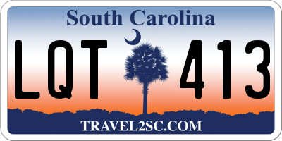 SC license plate LQT413