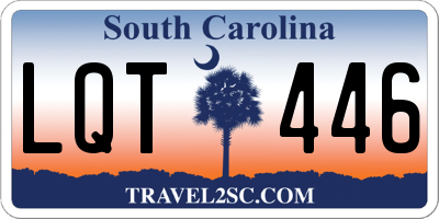 SC license plate LQT446