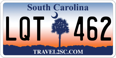 SC license plate LQT462