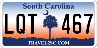 SC license plate LQT467