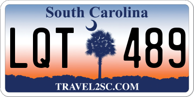 SC license plate LQT489