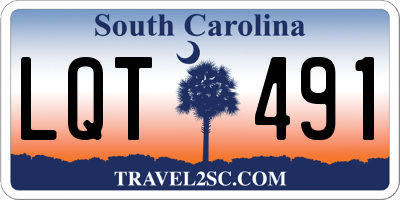 SC license plate LQT491