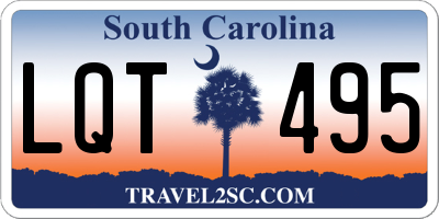 SC license plate LQT495
