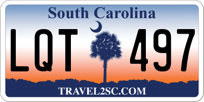 SC license plate LQT497