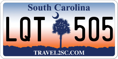 SC license plate LQT505