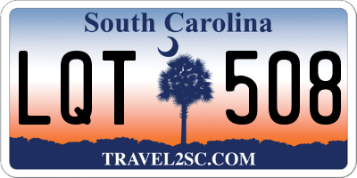 SC license plate LQT508