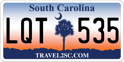 SC license plate LQT535