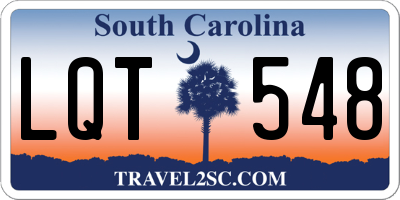 SC license plate LQT548