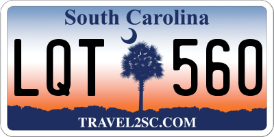 SC license plate LQT560