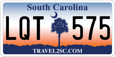 SC license plate LQT575