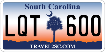 SC license plate LQT600