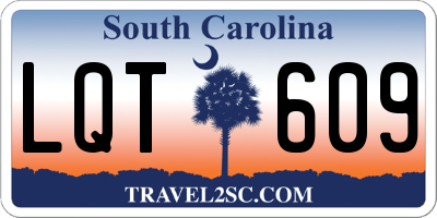 SC license plate LQT609
