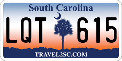 SC license plate LQT615