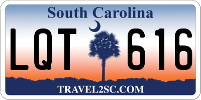 SC license plate LQT616