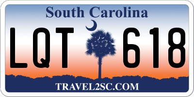 SC license plate LQT618